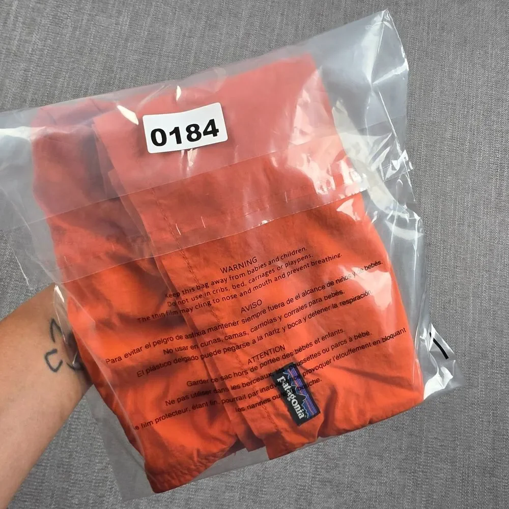 Patagonia Baggies Shorts Boys XL 14 Orange Nylon Swim Trunk Board Shorts Water
